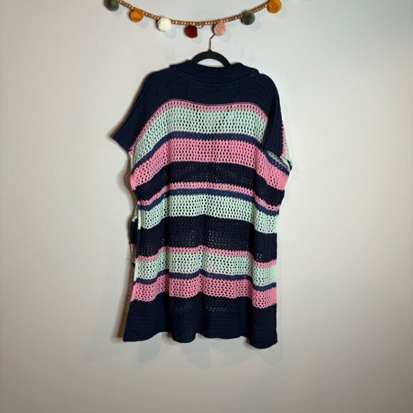 Free People Bayside Stripe Crochet Poncho - Picture 5 of 5